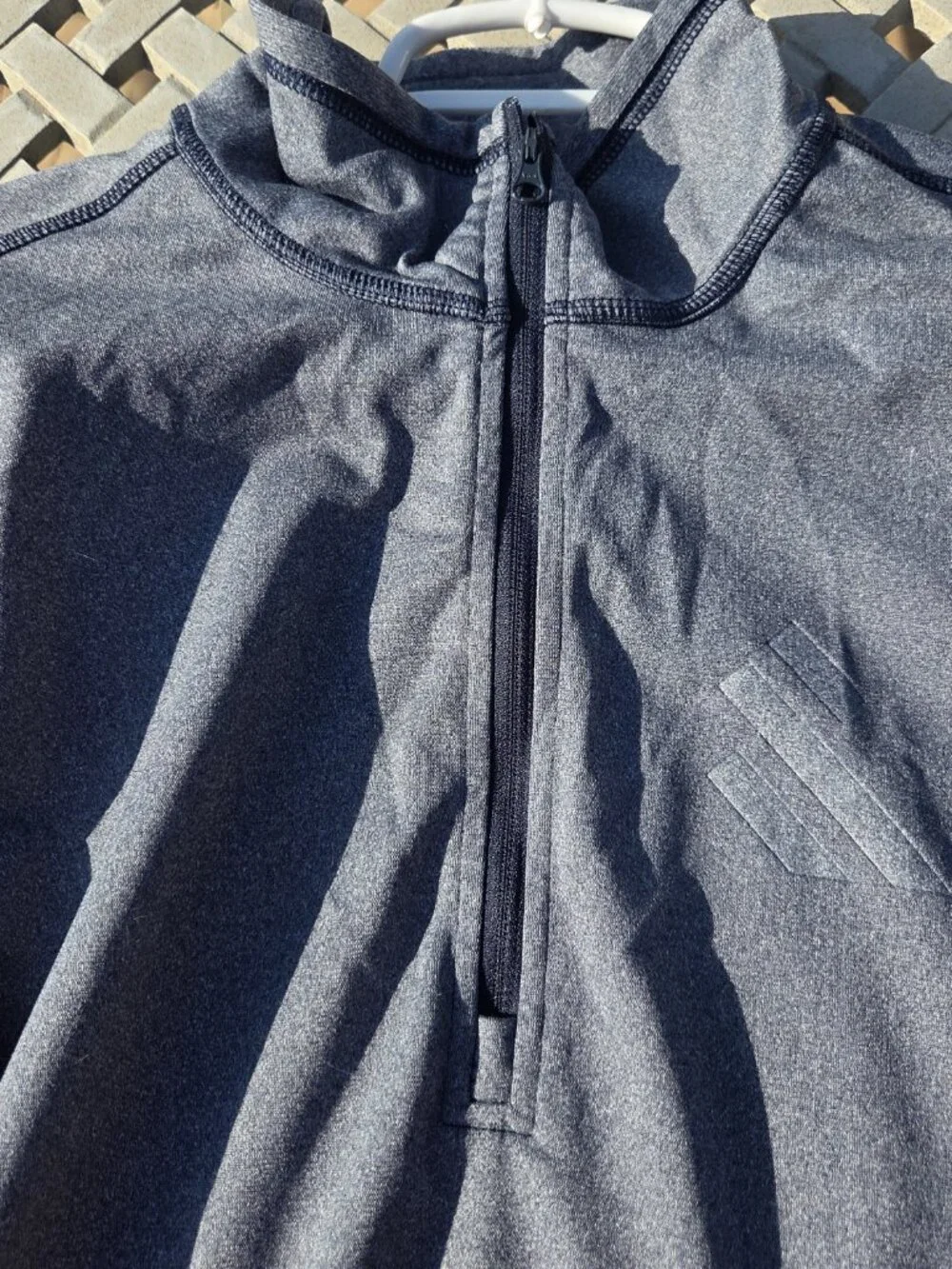 North Face Sweater Mens Med Gray Tech 1/4 Zip Pullover Athletic